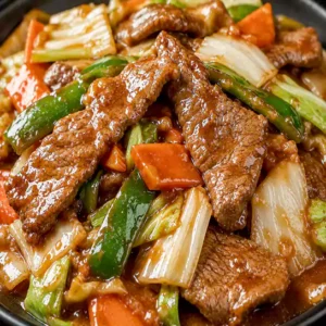 Tender Beef in satay sauce (Boeuf à la sauce saté) stir-fried with fresh napa cabbage and carrots at Harmonie Orientale, LaSalle, Montreal.