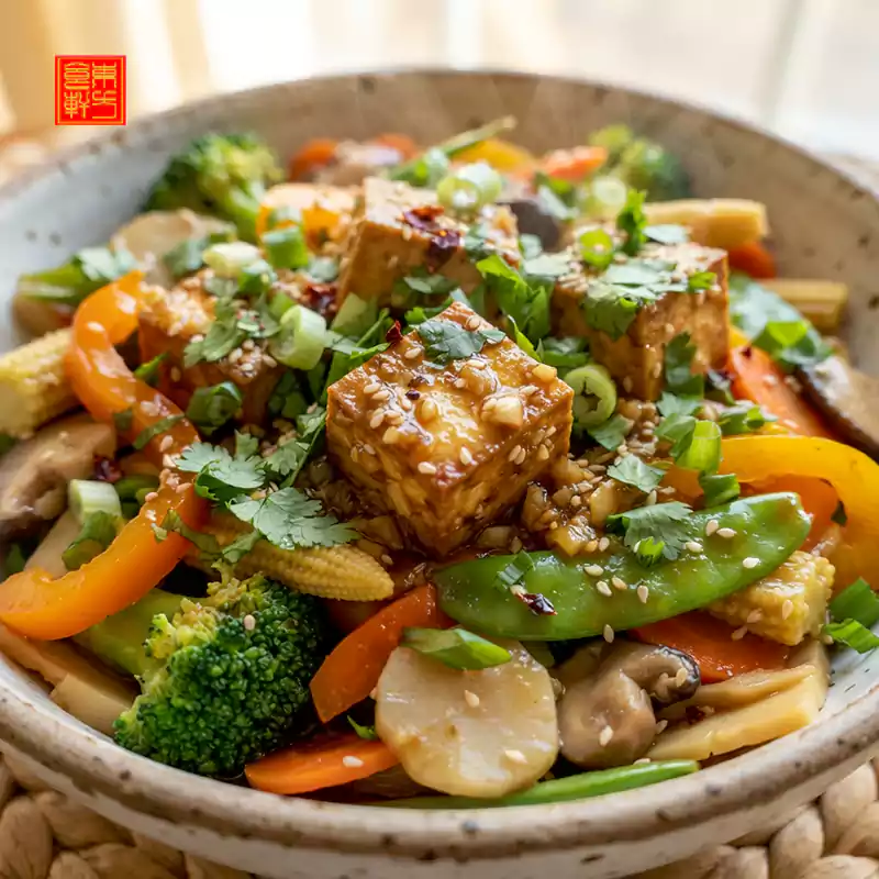 Tofu with mixed vegetables